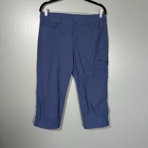 Eddie Bauer Women's Blue Cropped Hiking Nylon Cargo Pants - Size 8 - Gorpcore